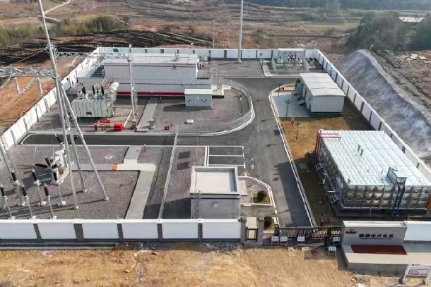 圖為石亭子農(nóng)光互補項目升壓站